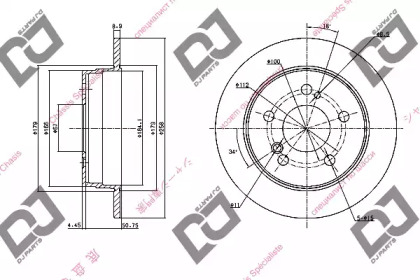 Тормозной диск DJ PARTS BD1116